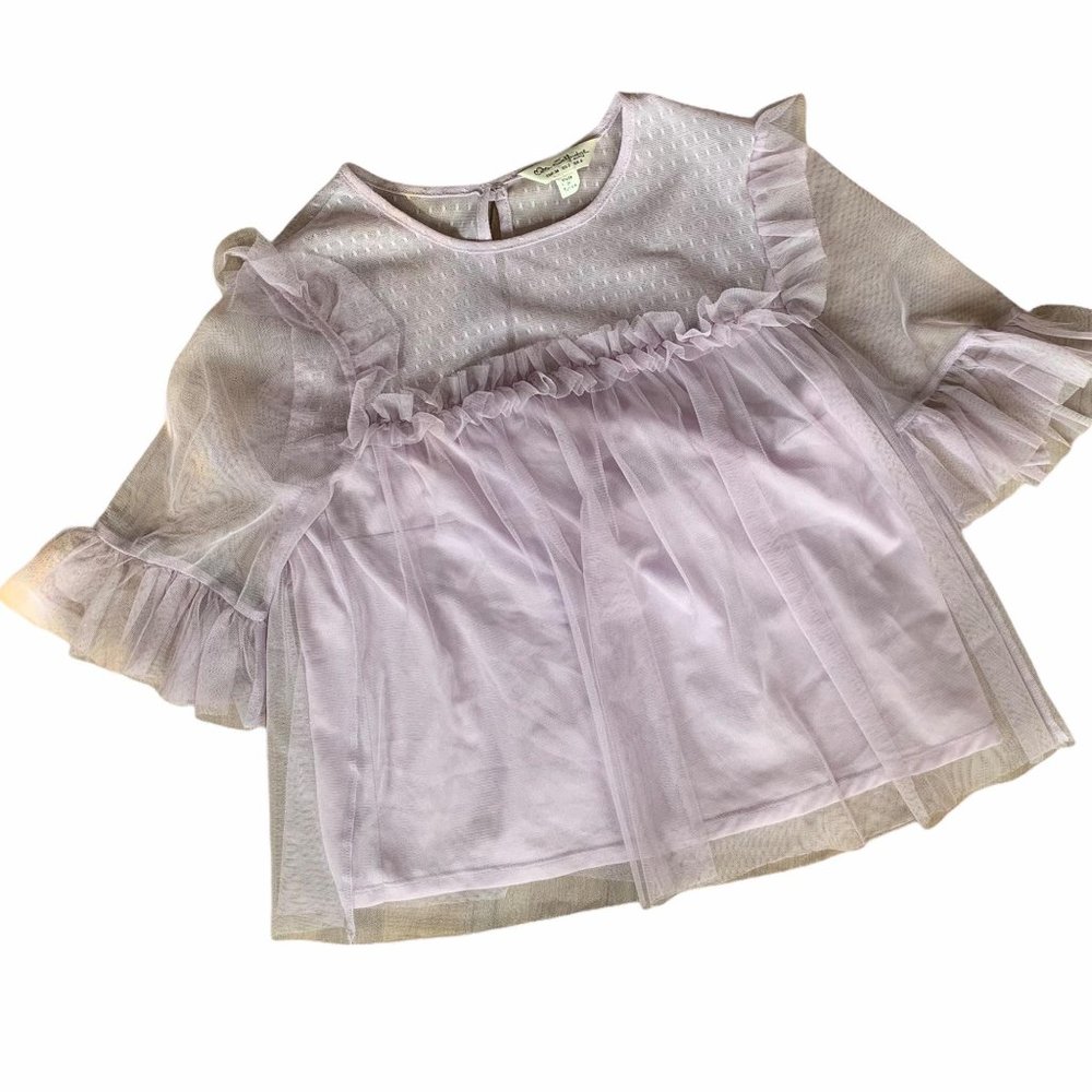 Miss Selfridge Pastel Purple Sheer Romantic Top 2